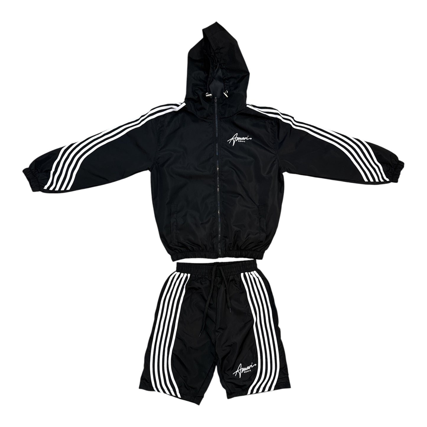 Striped Jacket & Shorts Set